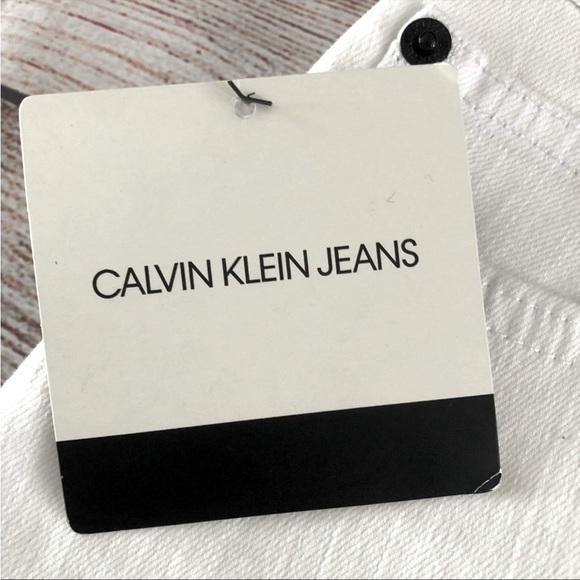 CALVIN KLEIN White Jean Skirt Size 8 - Picture 2 of 6